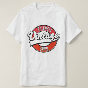 Valencia Spanien Retro-Stil-Logo T-Shirt