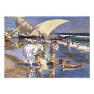 Valencia Strand Morgendlicht Joaquín Sorolla Fotodruck
