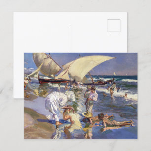 Valencia Strand Morgendlicht   Joaquín Sorolla   Postkarte