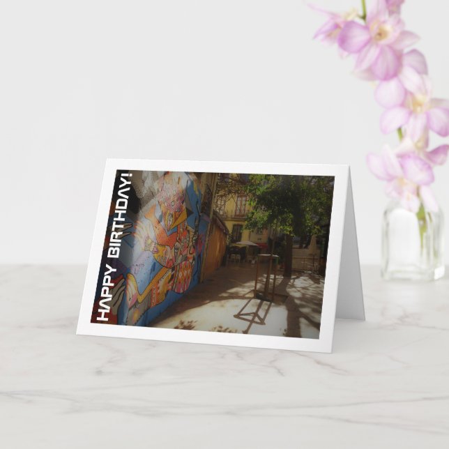 Valencia Street Art, España Karte (Orchidee)