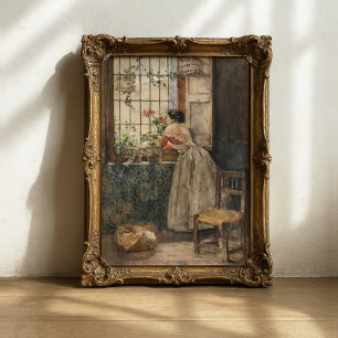 Valenciana a a la Reja   Joaquín Sorolla Poster