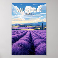 Valensole France Travel Art Vintag