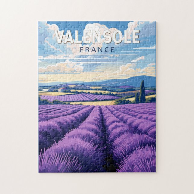 Valensole France Travel Art Vintag Puzzle (Vertikal)