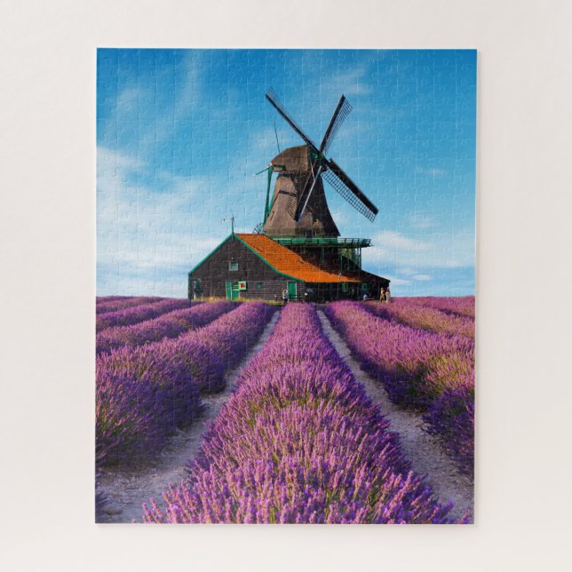 Valensole Lavender Fields Provence Frankreich Puzzle (Vertikal)