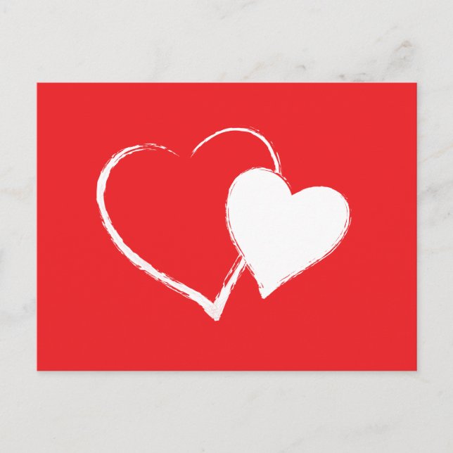 Valentijnsdag wenskaart met hartjes. postkarte (Vorderseite)