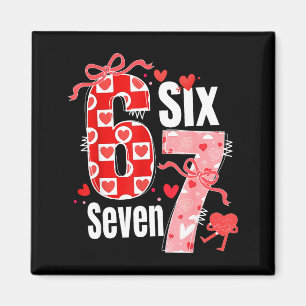 Valentin 67 Six Seven Herz Kokette Bogen Valentin Magnet