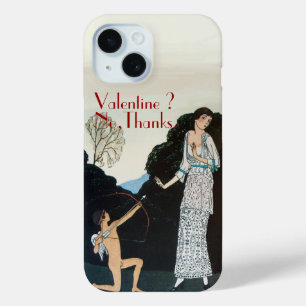VALENTIN ? NEIN DANKE /RETRO ANTI VALENTINSTAG iPhone 15 HÜLLE