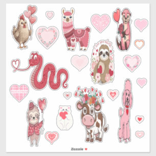 Valentin-Vinyl-Aufkleber für Tiere nach Maß Aufkleber