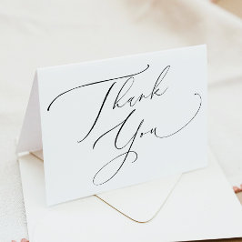 VALENTINA Elegantes Typografie-Skript Vielen Dank Dankeskarte