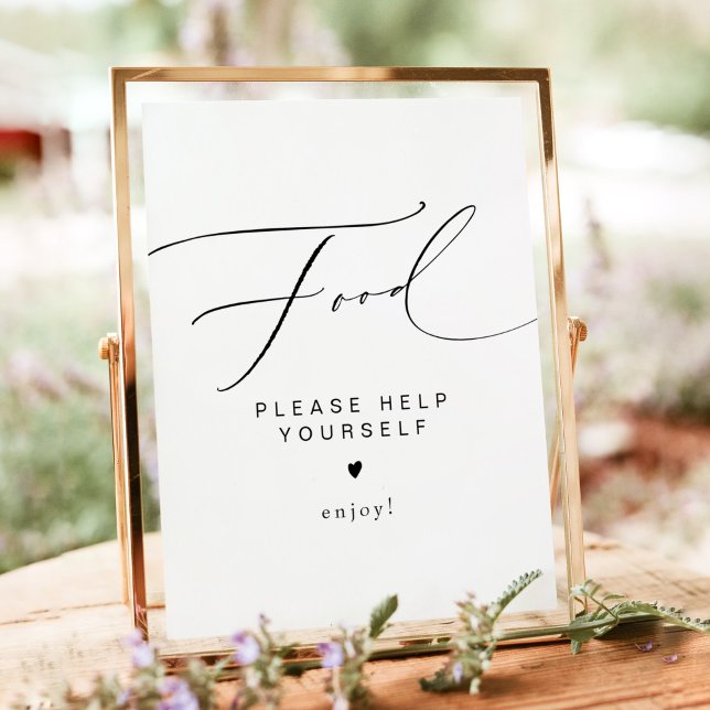 VALENTINA Moderne elegante Script Typografie Food Poster (Von Creator hochgeladen)