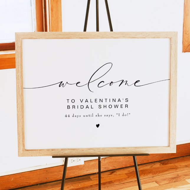 VALENTINA Modernes, elegantes Script-Brautparty Poster (Von Creator hochgeladen)