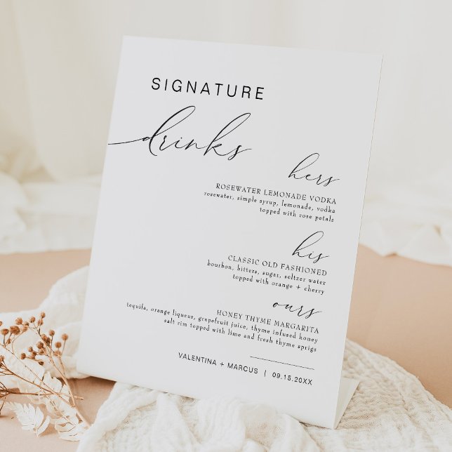 VALENTINA Seiner und ihrer Unterschrift Drinks Coc Sockelschild (Von Creator hochgeladen)