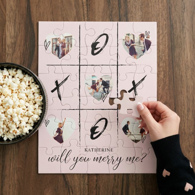 Valentinas Heiratsvorschlag wird mir XO gefallen Puzzle (Valentine's Marriage Proposal Will You Merry Me XO Jigsaw Puzzle)