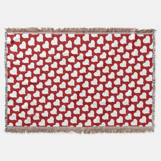Valentinas schwarze, klassische Herzklopfen-Decken Decke (Vorderseite)