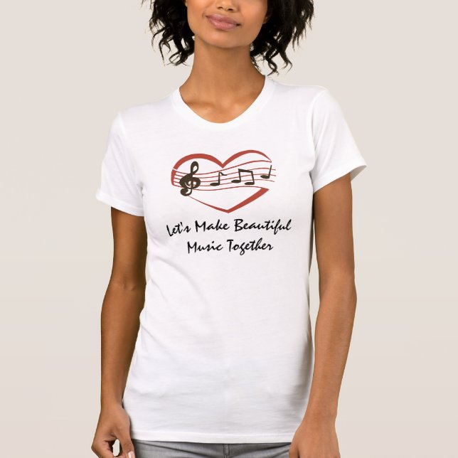 Valentinas T - Shirt des Musikherzes (Vorderseite)