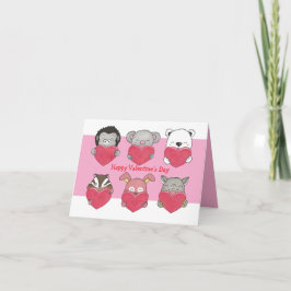 Valentinaustauschkarte für Tiere Karte