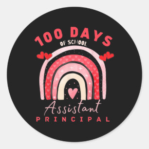 Valentine 100 Tage der Schule Istant Hauptgenuss Runder Aufkleber