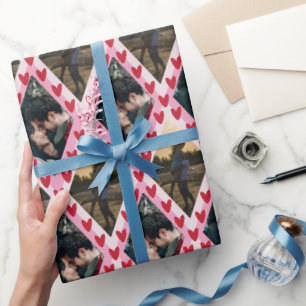 Valentine 2 benutzerdefinierte Fotos & Liebesherze Geschenkpapier