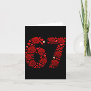 Valentine 67 Meme Rose Herzen Lustig Sechs Sieben Karte