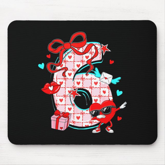Valentine 67 Six Seven Meme Dabbing Herzen Matchin Mousepad (Vorne)