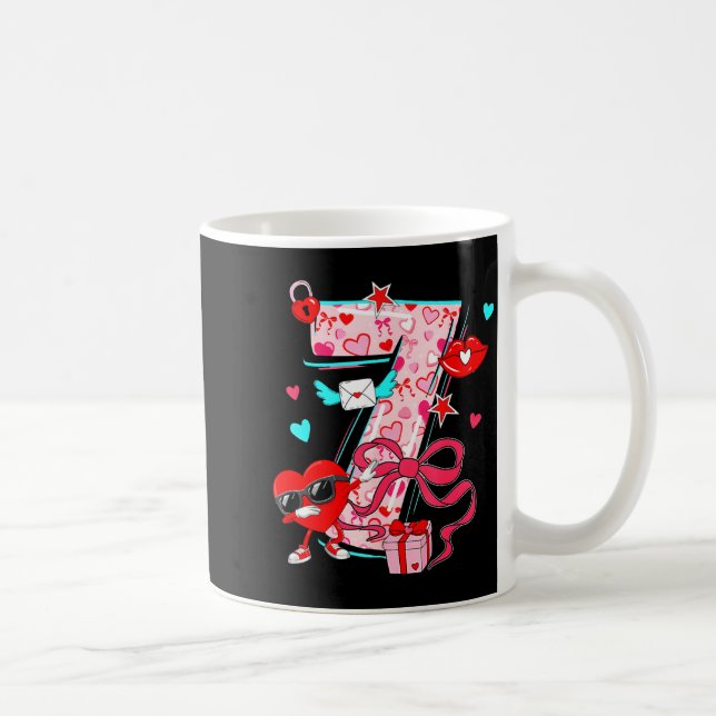 Valentine 67 Six Seven Meme Dabbing Herzen passend Kaffeetasse (Rechts)