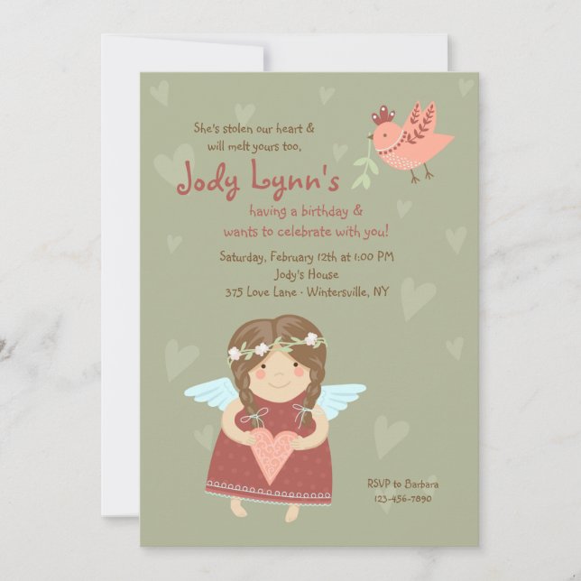 Valentine Angel Einladung (Vorderseite)