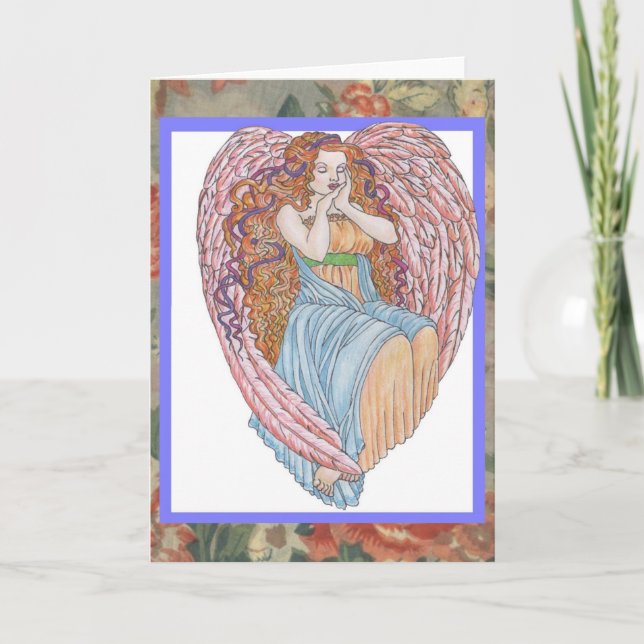 Valentine Angel Feiertagskarte (Vorderseite)