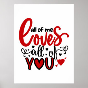 Valentine Art alle von mir Lieben Sie alle Poster