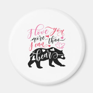 Valentine Art I Liebe Sie mehr als ich tragen kann Magnet
