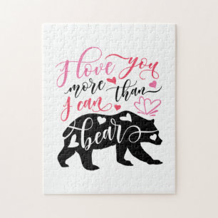 Valentine Art I Liebe Sie mehr als ich tragen kann Puzzle