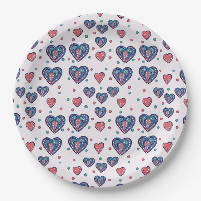 Valentine Art Pappteller (Vorderseite)