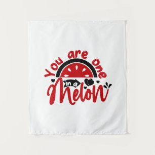 Valentine Art Sie sind eins in einem Melon Wandteppich