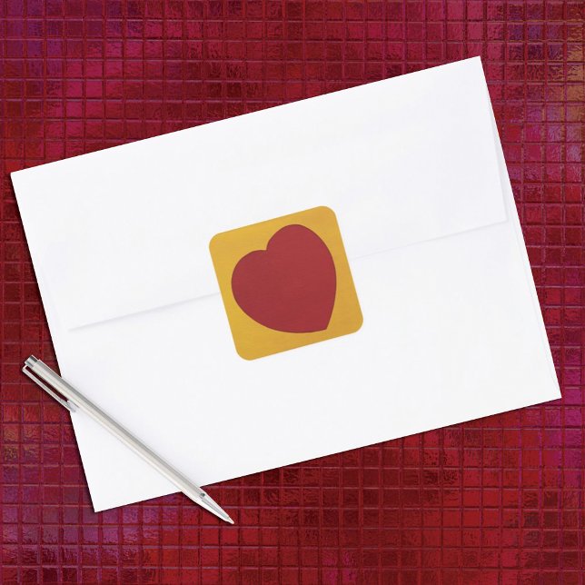 Valentine-Aufkleber Quadratischer Aufkleber (Von Creator hochgeladen)