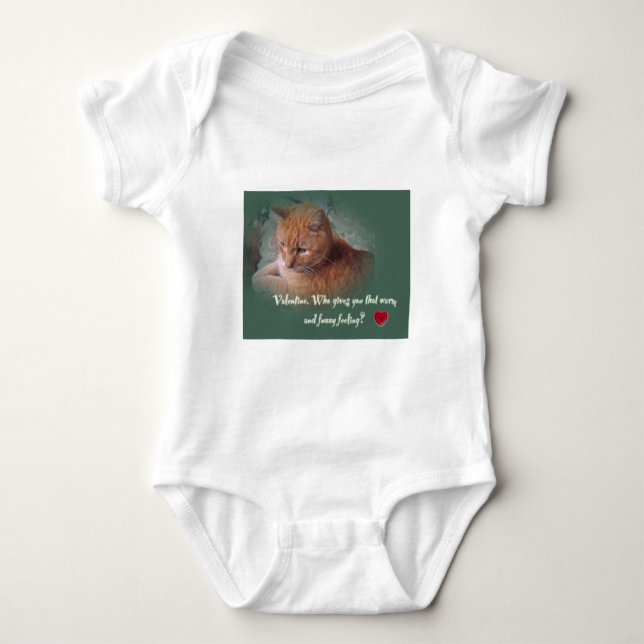 Valentine aus der Katze Baby Strampler (Vorderseite)