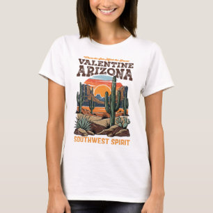 Valentine, Az Südwest-Wüsten-Retro-Landschaft Des T-Shirt