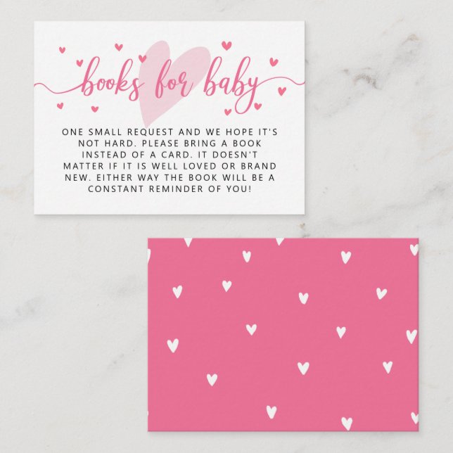 Valentine Baby Showbuchanfrage Begleitkarte (Vorne/Hinten)