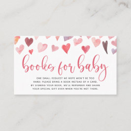 Valentine Baby Showbücher für Babysteckkarte Platzkarte