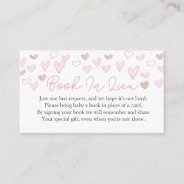 Valentine Baby Shower Book In anstelle von Beilage Begleitkarte