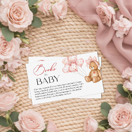 Valentine Baby Shower Books for Baby Begleitkarte