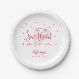 Valentine Baby Shower | Little Sweetheart Pappteller