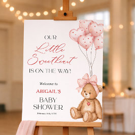 Valentine Baby Shower Welcome Sign 16x20