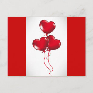 Valentine Balloons (3) Feiertagspostkarte