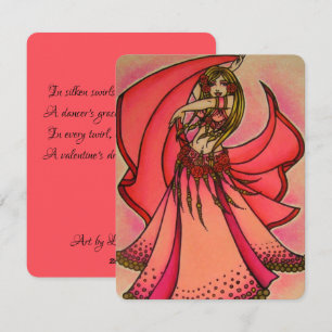 Valentine Bauchtänzerin Postkarte