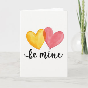 Valentine Be Mine Hearts Karte