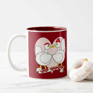 Valentine Be Mine Zweifarbige Tasse