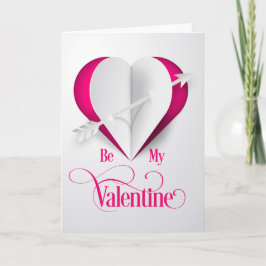 Valentine "Be My Valentine" Arrow/Herz P Karte