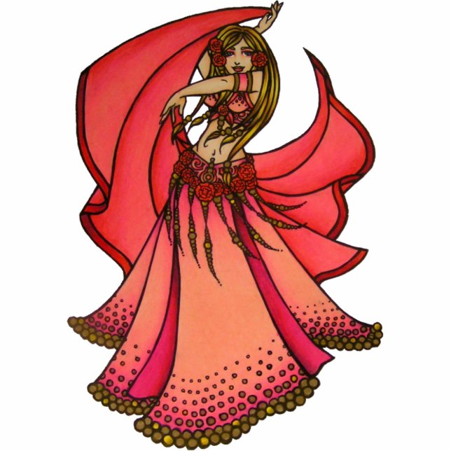Valentine Belly Dancer Fotoskulptur Ornament (Vorne)