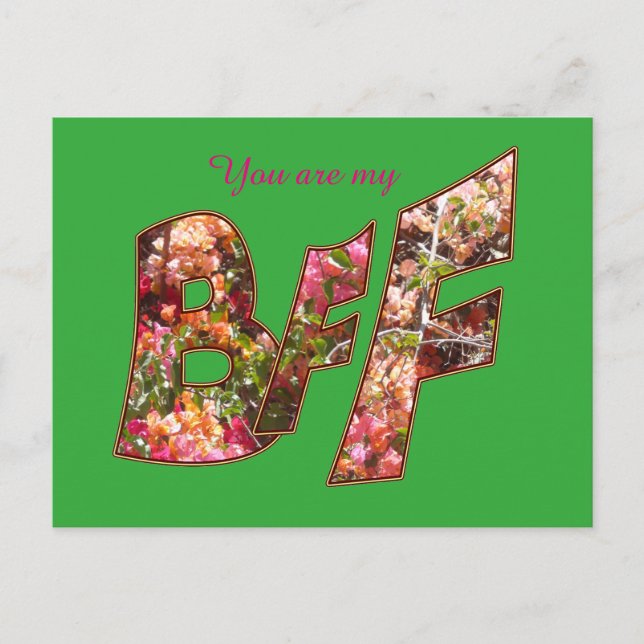 Valentine BESTE FREUNDIN Freundschaft Postkarte (Vorderseite)