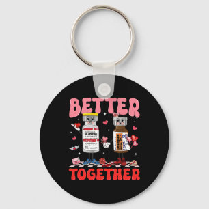 Valentine Better Together Krankenschwester Rosa Sc Schlüsselanhänger