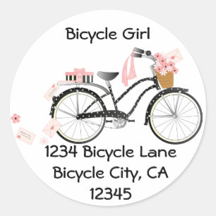 Valentine Bicycle Runder Aufkleber